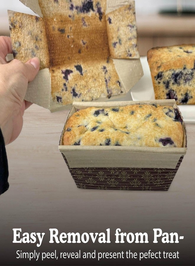 Regency Wraps Loaf Pans, Medium 6" X 2.5" x 2", 2 Pack, Disposable Stand Alone Baking Molds for Quick Breads, Banana and Zucchini - Image 5