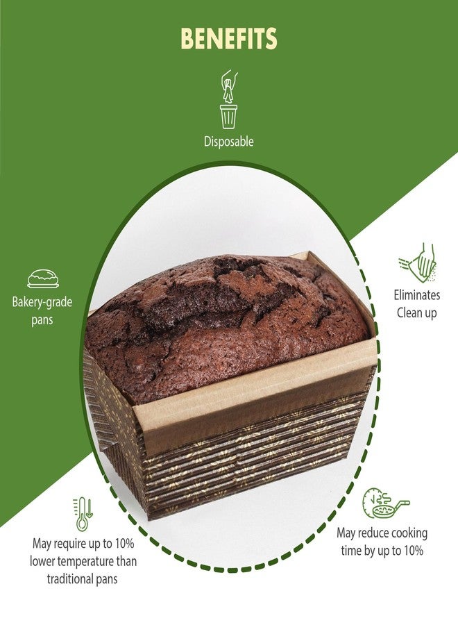 Regency Wraps Loaf Pans, Medium 6" X 2.5" x 2", 2 Pack, Disposable Stand Alone Baking Molds for Quick Breads, Banana and Zucchini - Image 3