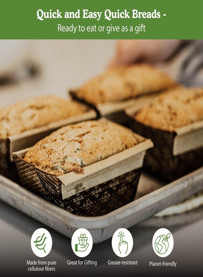 Regency Wraps Loaf Pans, Medium 6" X 2.5" x 2", 2 Pack, Disposable Stand Alone Baking Molds for Quick Breads, Banana and Zucchini - Image 4