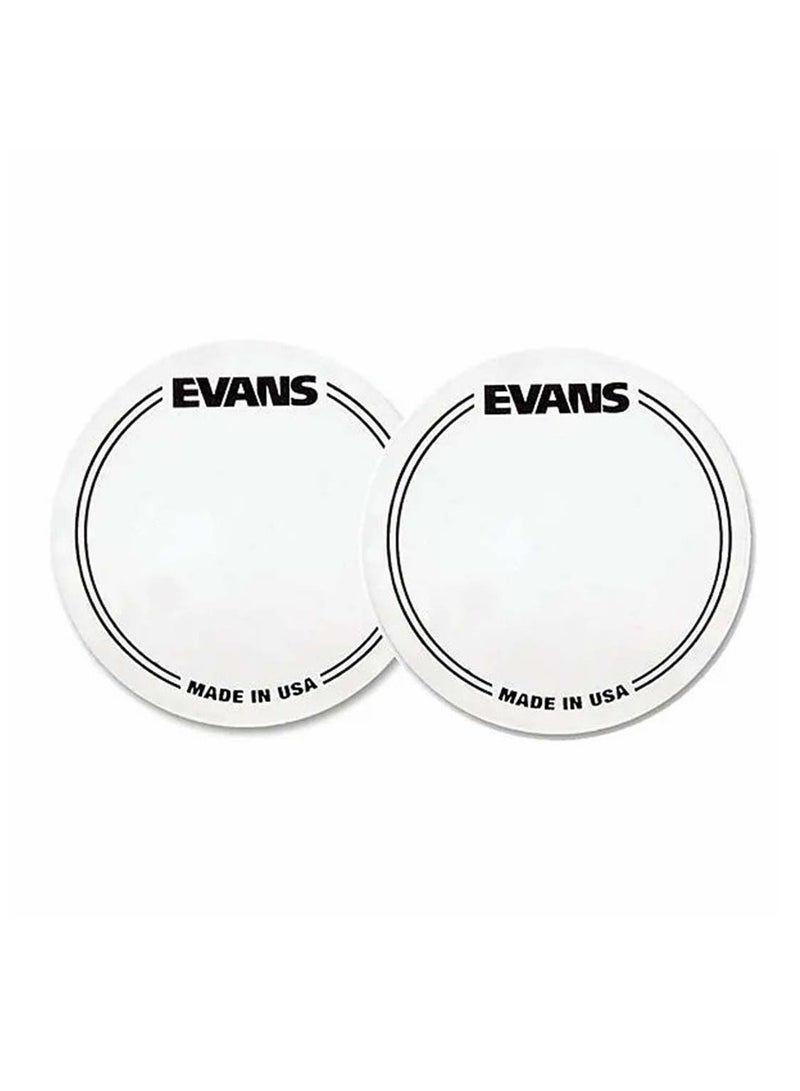 flexible nylon bass drum patch which softens attack and strengthens the head without affecting sound quality
