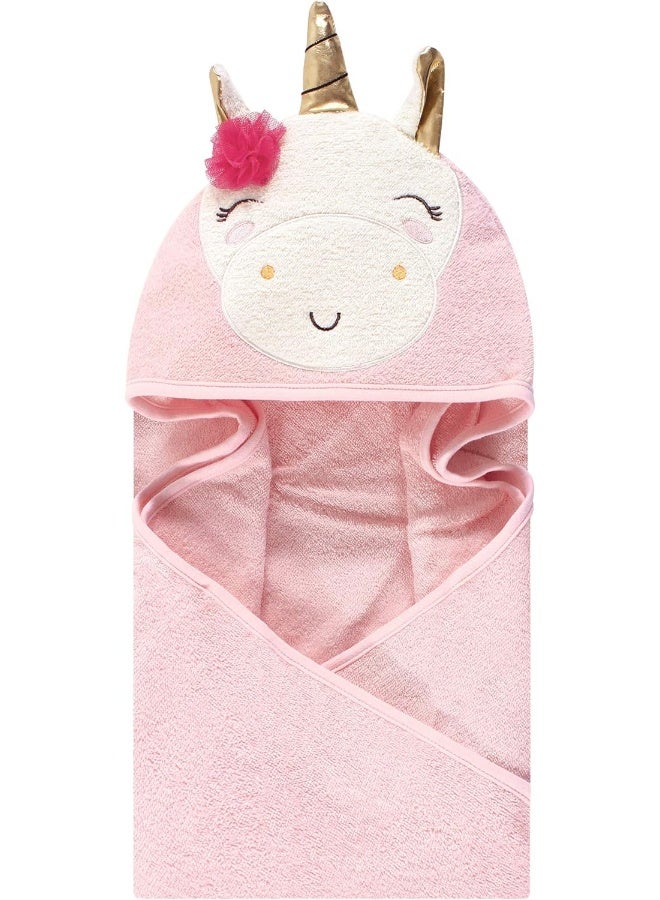 Luvable Friends Woven Terry Animal Face Hooded Towel - Image 2