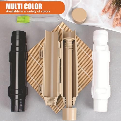 SmileTools Sushi Making Kit, Food Grade Sushi Bazooka, Sushi Roller, Sushi Maker, Sushi Mold for Beginners (Khaki) - Image 4