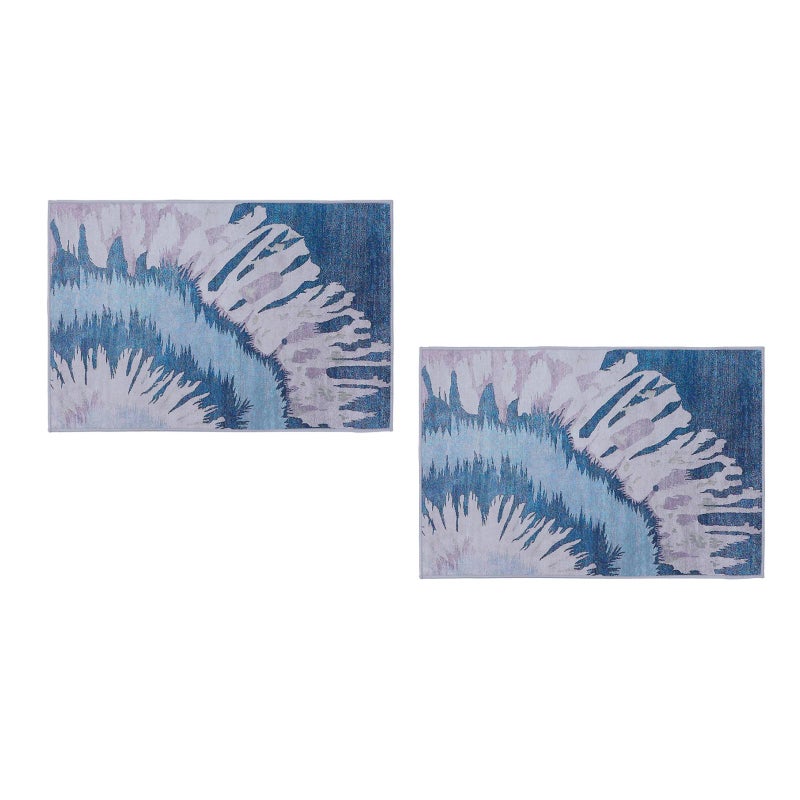 2 pcs Home Use Thickened Carpet Home Use Mat Decor Floor Mat Ornament - Image 1