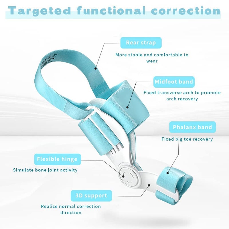 QualiTrue Silicone Toe Separator For Women & Men Bunion Corrector Splint Kit For Toe Straightener And Foot Thumb Support For Pain Relief Orthopedic Tight Fitting Hallux Valgus (Bunion Support 1+1) - Image 4