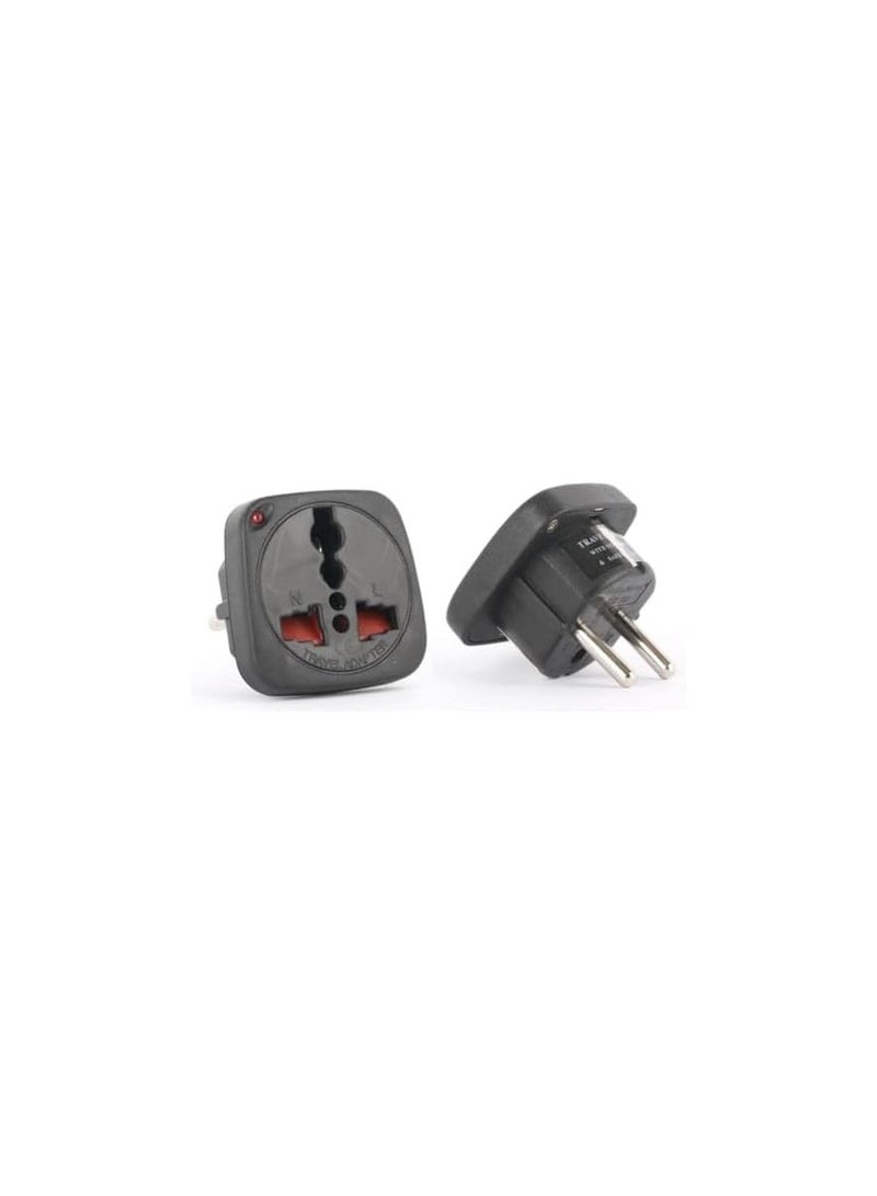 erorex Multi-Travel Adapter with Safety Shutters & Power Indicator (EU Plug to Universal Socket)  - Image 1