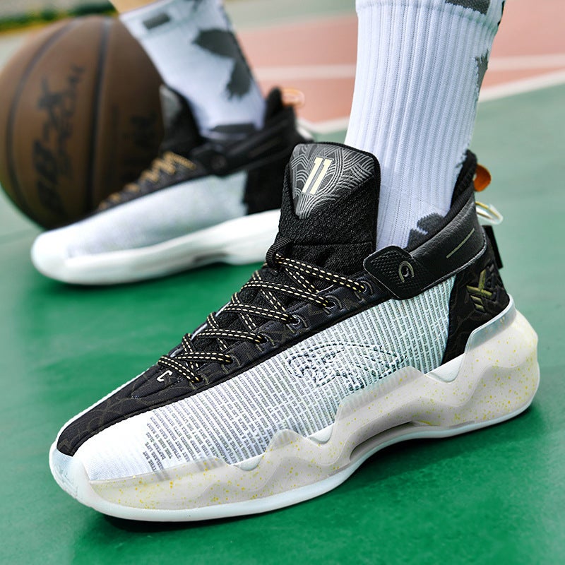New High-Top Youth Luminous Basketball Shoes Men'S Md Rubber Sole Big Kids Student Couple Game Sports Shoes - Image 4