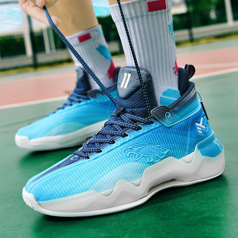 New High-Top Youth Luminous Basketball Shoes Men'S Md Rubber Sole Big Kids Student Couple Game Sports Shoes - Image 2