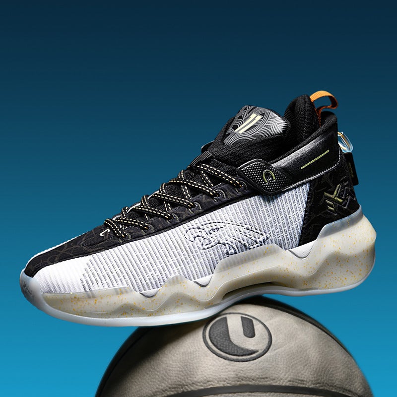 New High-Top Youth Luminous Basketball Shoes Men'S Md Rubber Sole Big Kids Student Couple Game Sports Shoes - Image 1