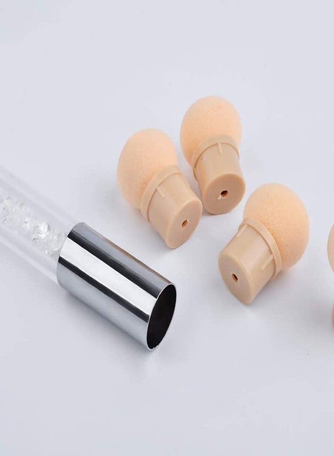Aishu Sponge Nail Art Tool Pen Dual Head Nail Sponge Brush Picking Dotting Gradient Ombre Nail Pen Brush with 4 Replacement Heads - Image 3