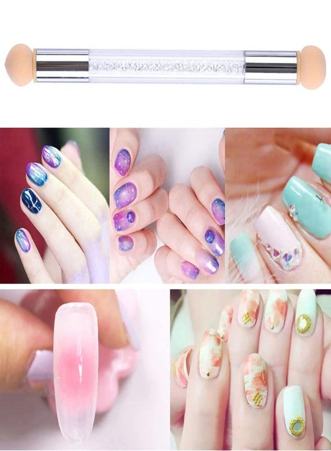 Aishu Sponge Nail Art Tool Pen Dual Head Nail Sponge Brush Picking Dotting Gradient Ombre Nail Pen Brush with 4 Replacement Heads - Image 4