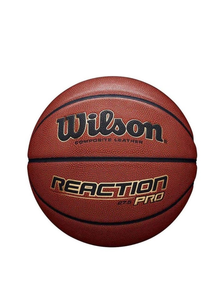 ويلسون كرة السلة Reaction Pro 285 - كرة عالية الأداء للاستخدام الداخلي والخارجي مع قبضة فائقة وبنية متينة 