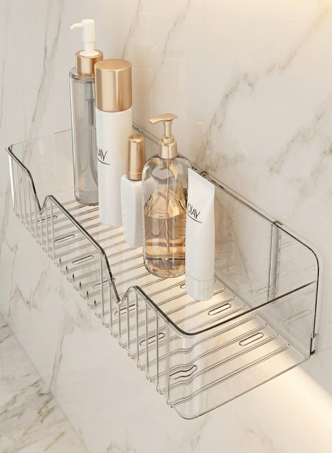 LINEAR Wall Mounted Bathroom Shelves | Storage Shelf Organiser | Self Adhesive Shelf for Bathroom | Storage Organizer Racks for Bathroom Accessories (Bathroom Shelf) - Image 1