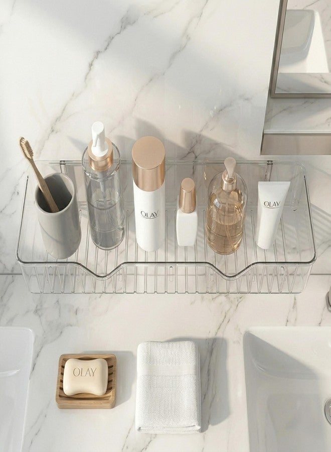 LINEAR Wall Mounted Bathroom Shelves | Storage Shelf Organiser | Self Adhesive Shelf for Bathroom | Storage Organizer Racks for Bathroom Accessories (Bathroom Shelf) - Image 5