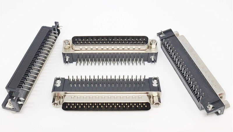 Connectors Pro Pc Accessories - Connectors Pro 6-Pack DB37 Male Right Angle PCB Mount Connector, D-Sub 37 Pins 90 Degree PC Board DR37 M, 6-PK - Image 1