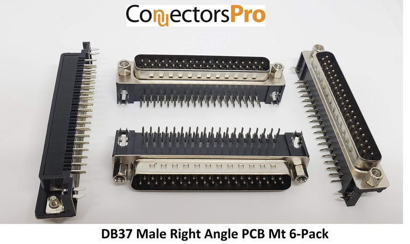 Connectors Pro Pc Accessories - Connectors Pro 6-Pack DB37 Male Right Angle PCB Mount Connector, D-Sub 37 Pins 90 Degree PC Board DR37 M, 6-PK - Image 4