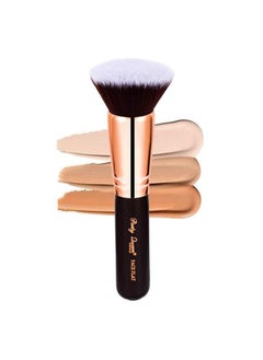PARTY QUEEN Flat Top Kabuki Foundation Brush Vegan Makeup Toolsynthetic Makeup Brushes For Liquid Creamblending Mineralpowderbuffing Stipplingsofttravel Size Makeup Toolsrosegold  - Image 1