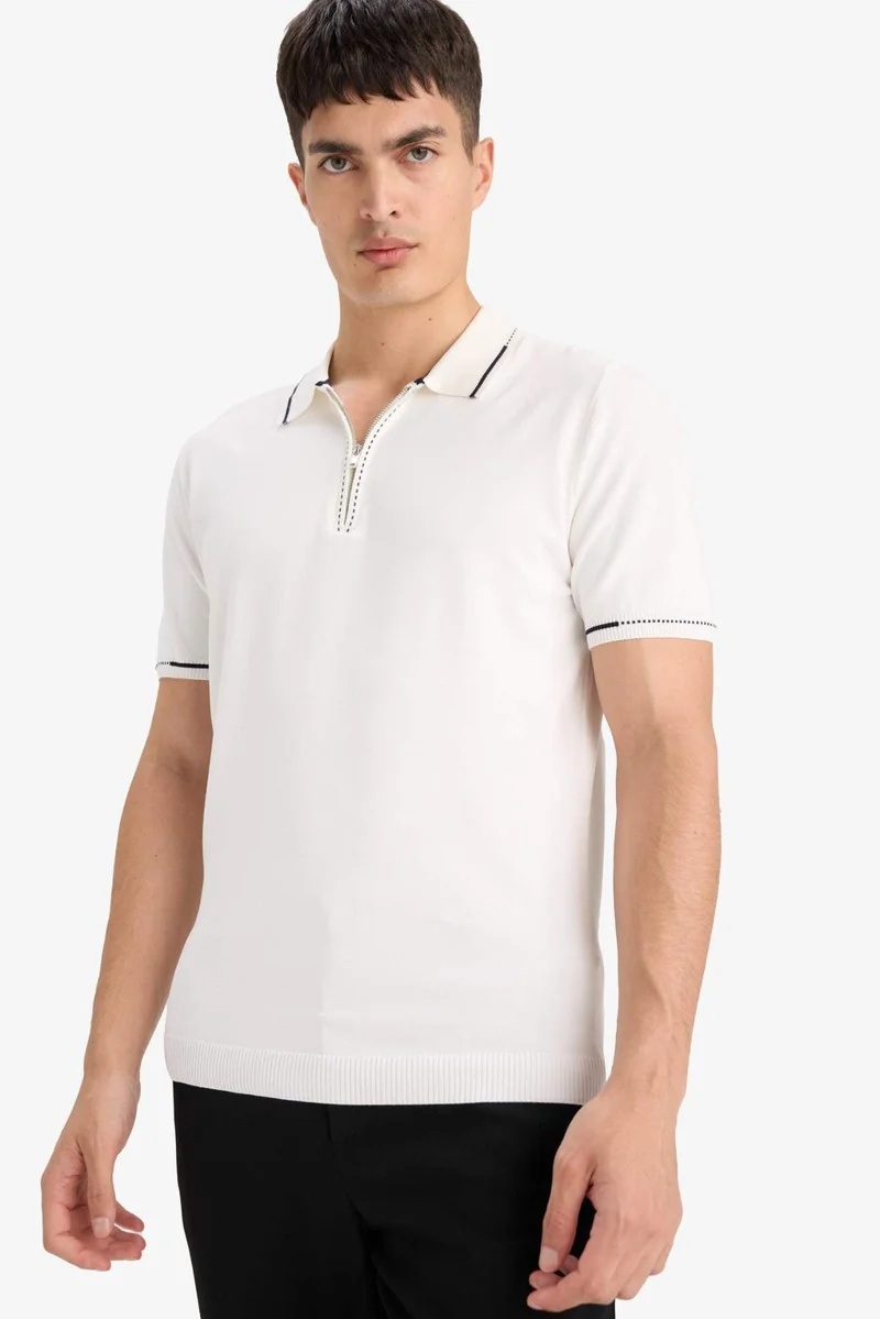 DeFacto Standard Fit Knit Short Sleeve Polo Shirt