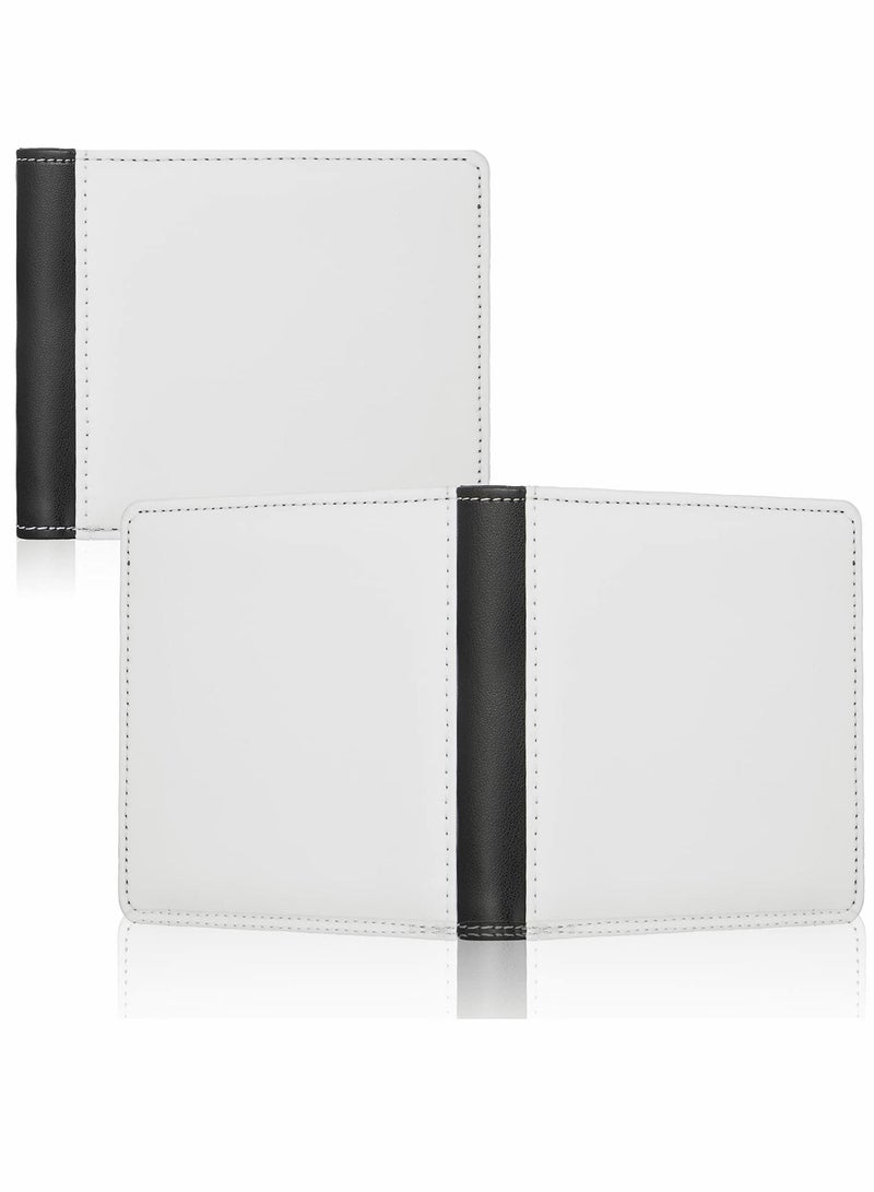 Y&D Sublimation Heat Transfer Wallet, Leather Double Sided Blank DIY Wallet Card Holder For Men, Office Work Travel, Birthday Holiday Gifts (2 Pcs)  - Image 1