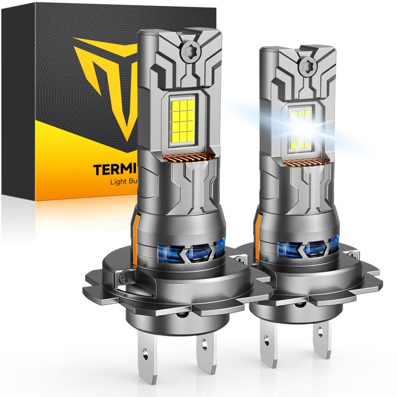Termitor 2026 New Gen H7 Light Bulbs, High-Performance Bright 70000LM 14X With 18CSP Chips, 1:1 Mini Size Plug-N-Play No Adapter, 10 Years Lifespan IP68, Light Kit Pack of 2 - Image 1