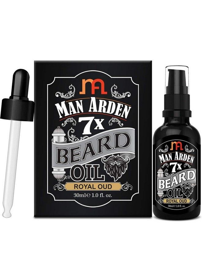 Man Arden 7X Beard Oil (Royal Oud) 7 Premium Oils For Beard Growth & Nourishment 30Ml  - Image 1