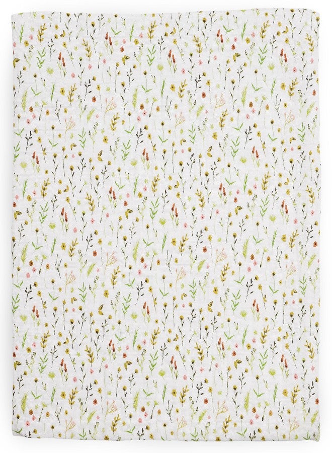 Little Unicorn 100% Natural Organic Cotton Muslin Swaddle Blanket 2 Pack | Giftable Set of 2 swaddles (Floral Field) - Image 4