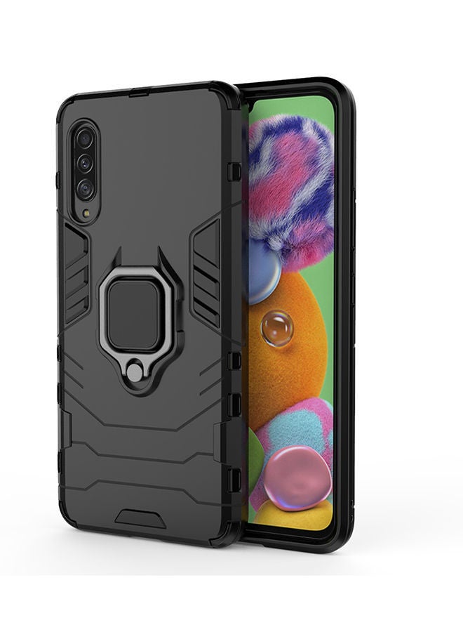 NIBEMINENT Protective Case Cover With Finger Ring For Samsung Galaxy A90 5G Black - Image 1