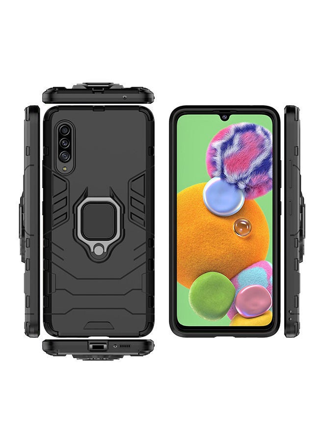 NIBEMINENT Protective Case Cover With Finger Ring For Samsung Galaxy A90 5G Black - Image 2