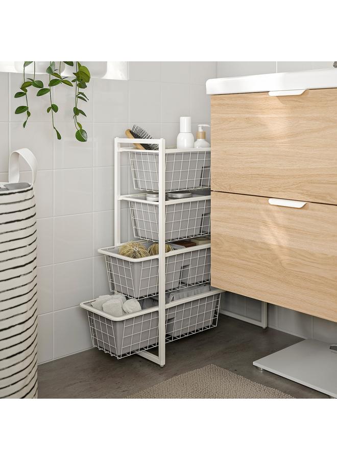 إيروريكس ملحق مع مقصورات، رمادي فاتح، 48X18X14 سم - Image 3