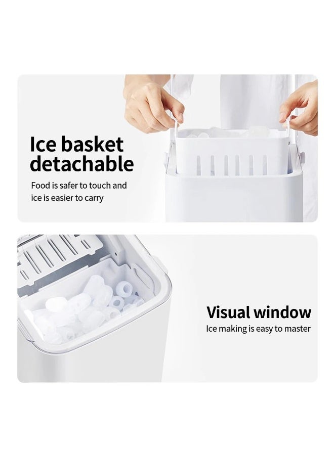 صانعة ثلج ذكية بتقنية Wi-Fi – ماكينة ثلج سطحية مع تحكم عبر التطبيق، حجم ثلج قابل للتعديل، تنظيف تلقائي، شاشة لمس LED، وإنتاج سريع لثلج شكل رصاصة للاستخدام المنزلي والمطبخ - Image 5