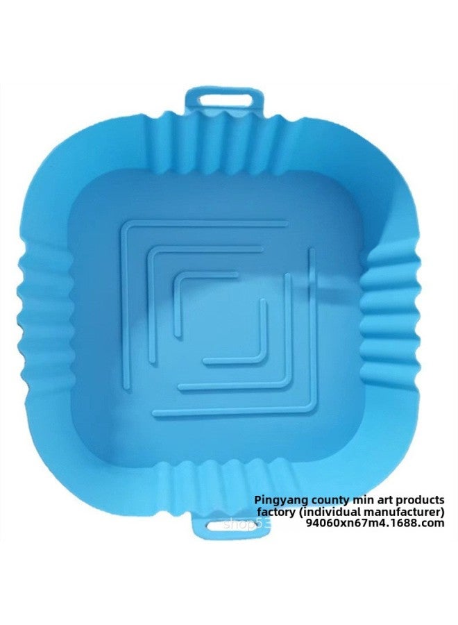Air Fryer Silicone Baking Tray Air Fryer Liner Air Fryer Silicone Pot Baking Tray-Specifications:Small Circle (55g 16*14)-Color:light Gray  - Image 4
