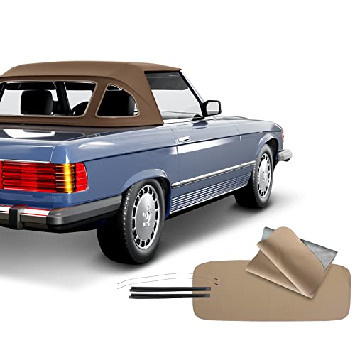A-Premium Convertible Soft Top Compatible with Mercedes-Benz R107 Series 380SL 1981-1985, 450SL 1975-1980, 560SL 1986-1989, Convertible, with Plastic Window - Image 1