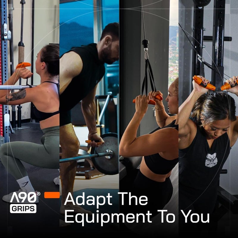 Angles90 Grips - The Original Gym Pull Up Grip Handles | Gym Handles - Lat Pulldown Attachments - Perfect Grips for T-bar Row, Cable Machine, D Handle - Grip Strength Trainer - Gym Equipment - Lat Bar - Image 4
