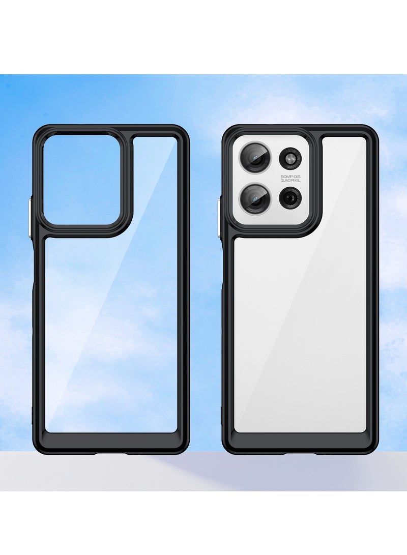 for Motorola G75 5G Case Cover, High Quality Hard Backplane Soft Border Pure and Bright Comfortable Feel Cell Phone Protective Case for Motorola G75 5G, Black  - Image 5