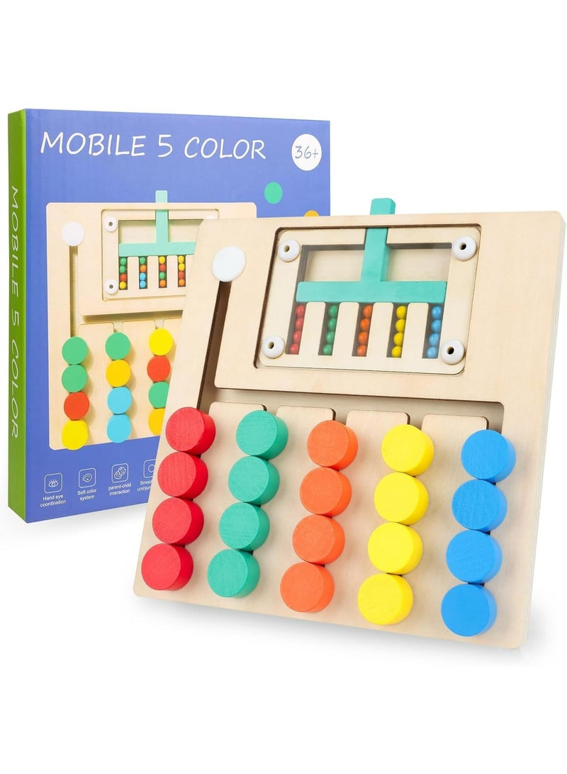 Color Matching Puzzle Toys, Montessori Brain Teasers Game for Kids Age 3, 4, 5, 6, 7 Years Old, Road Trip Toys for Boys & Girls, Handheld Games for Travel, Ideal Birthday Gifts - Image 1