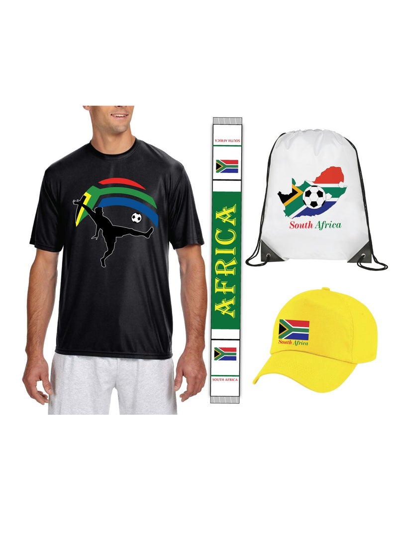 South Africa Sports Dry Fit T-shirt - Soccer Team Printed T shirts - Team Jersey T Shirts for Men and  Women - Combo Pack  - Image 1