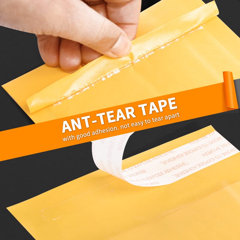 packbabol Kraft Bubble Mailers 8.5x11 Inch 50 Pcs,Small Self-Sealing Mail Shipping Bags,Yellow Padded Envelopes #2 - Image 4