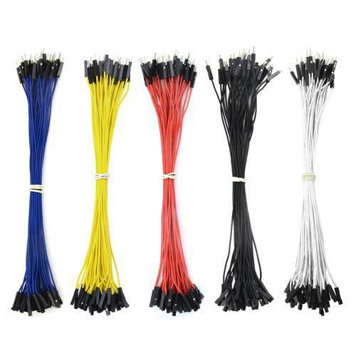 BGTXINGI XINGYHENG 150Pcs 5 Colors 1Pin 2.54mm Female to Male Breadboard Jumper Wire PVC Soldering Brushless Motor Double-end Tinning Connector Cable(PCB Jump Circuit Board Cable Wire Set) 200mm - Image 1