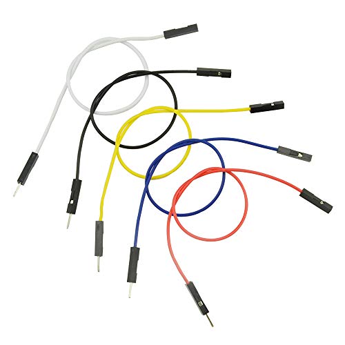 BGTXINGI XINGYHENG 150Pcs 5 Colors 1Pin 2.54mm Female to Male Breadboard Jumper Wire PVC Soldering Brushless Motor Double-end Tinning Connector Cable(PCB Jump Circuit Board Cable Wire Set) 200mm - Image 2