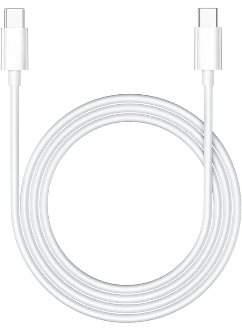 كابل USB C لهاتف iPhone، 2 قطعة، 1 متر، أبيض، شحن سريع 100 وات، كابل بيانات USB Type C إلى Type C لأجهزة IOS/Android - Image 3