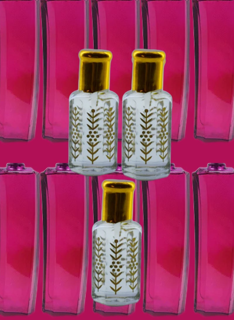 3 قطع زيت عطري اسكادا مغنسيوم نسائي  الشفاف الأصلي 12مل