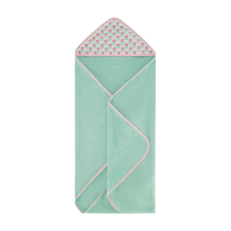 Cudlie Buttons & Stitches Baby Girl 3 Pack Rolled/Carded Hooded Towels in Bless This Baby Print, GS71730 - Image 5