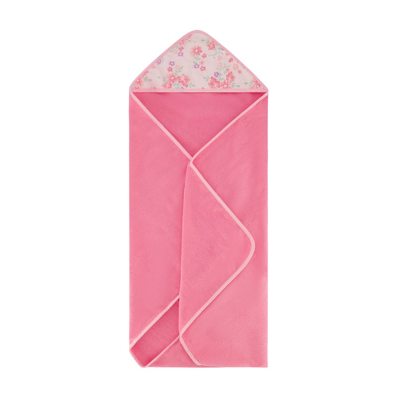 Cudlie Buttons & Stitches Baby Girl 3 Pack Rolled/Carded Hooded Towels in Bless This Baby Print, GS71730 - Image 3