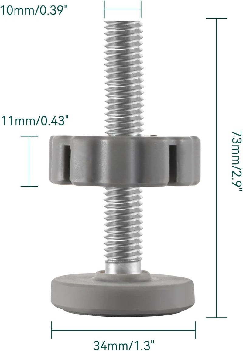 Babelio Pressure Gates Threaded Spindle Rods M10 10 mm Baby Gates Accessory Screw Bolts Kit Fit for All Pressure Mounted Walk Thru Gates - Image 3