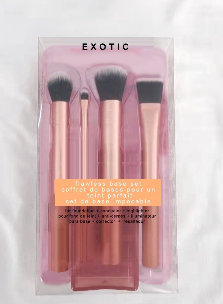Exotic 4-Piece Cruelty Free Flawless Base Brush Set - Image 2