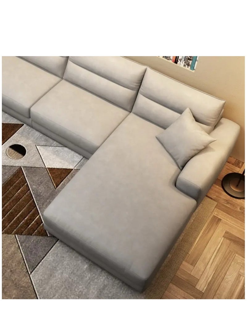 Ripple FURNITURE Best Seller Waterproof High Tech Fabric L Shaped Sofa Set Sectional Sofa For Simple Living Room Luxury Corner Sofa Set Furniture 4 Seater Grey 370X98X92  - Image 4