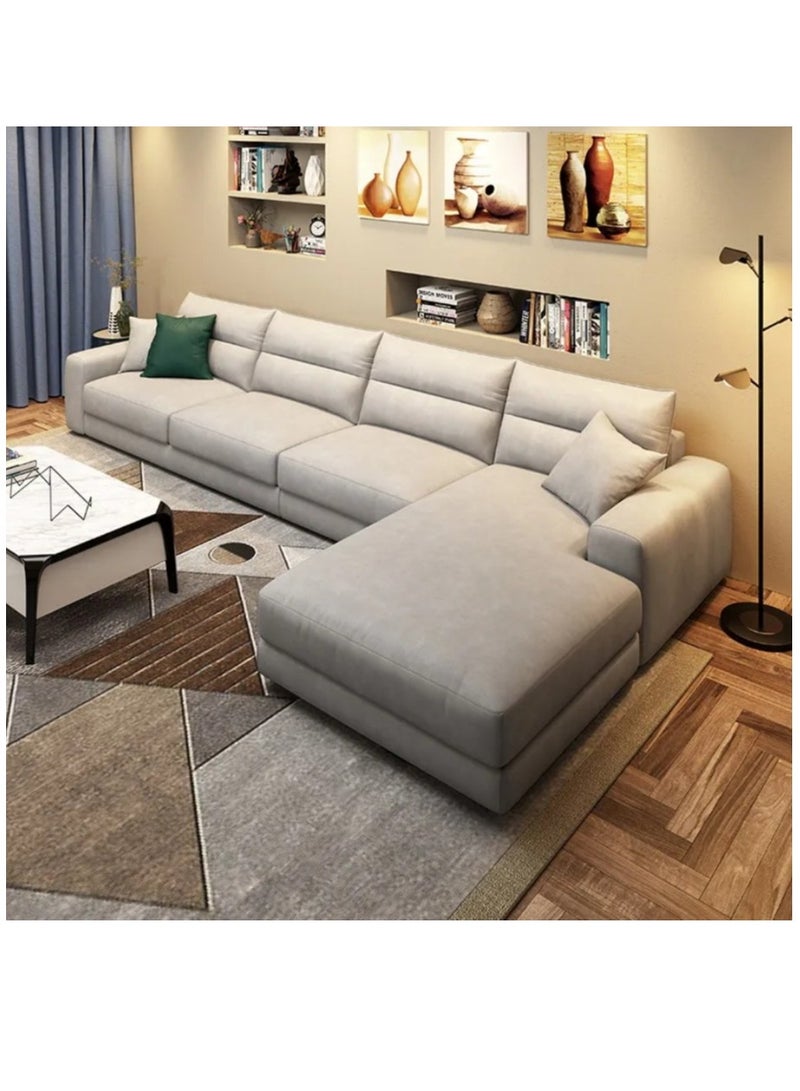 Ripple FURNITURE Best Seller Waterproof High Tech Fabric L Shaped Sofa Set Sectional Sofa For Simple Living Room Luxury Corner Sofa Set Furniture 4 Seater Grey 370X98X92  - Image 5