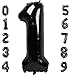 Mluchee Number Balloons Black 1 Balloon for Birthday Party One Happy Birthday Decorations 40 Inch Large One Balloon for 1st Girl Boy Baby Shower 10 11 15 16 18 21 Photo Shoot - Image 3