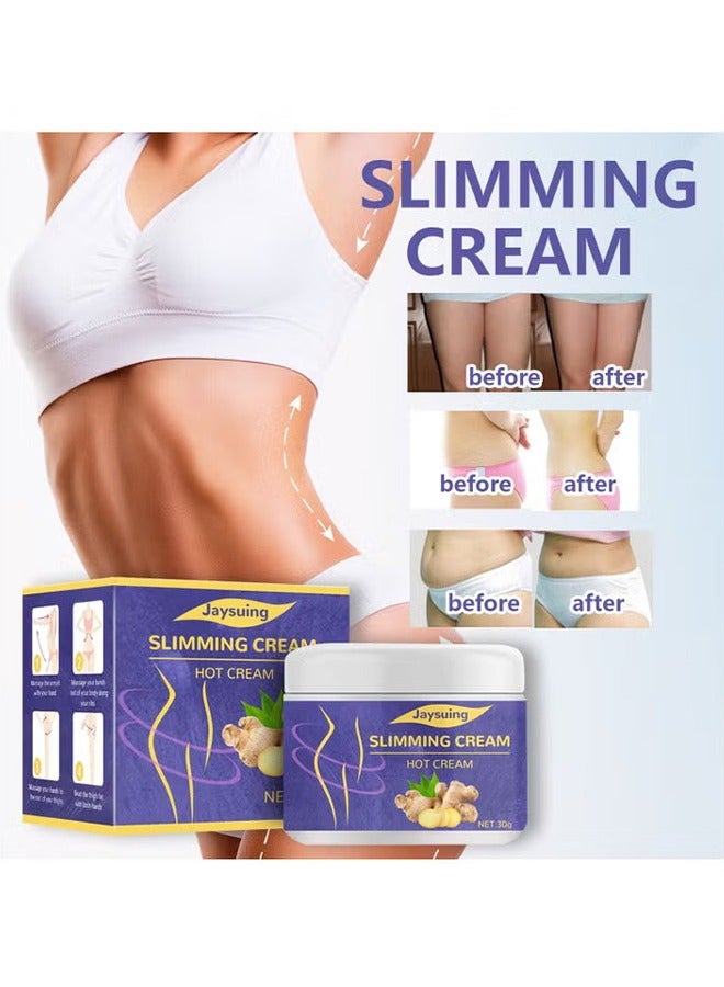 Jaysuing Ginger body contouring balm, Slimming Weight Loss Cream, Reduces Stubborn Fat Deposits, Reshapes Body, and Tightens Curves, 30g - Image 1