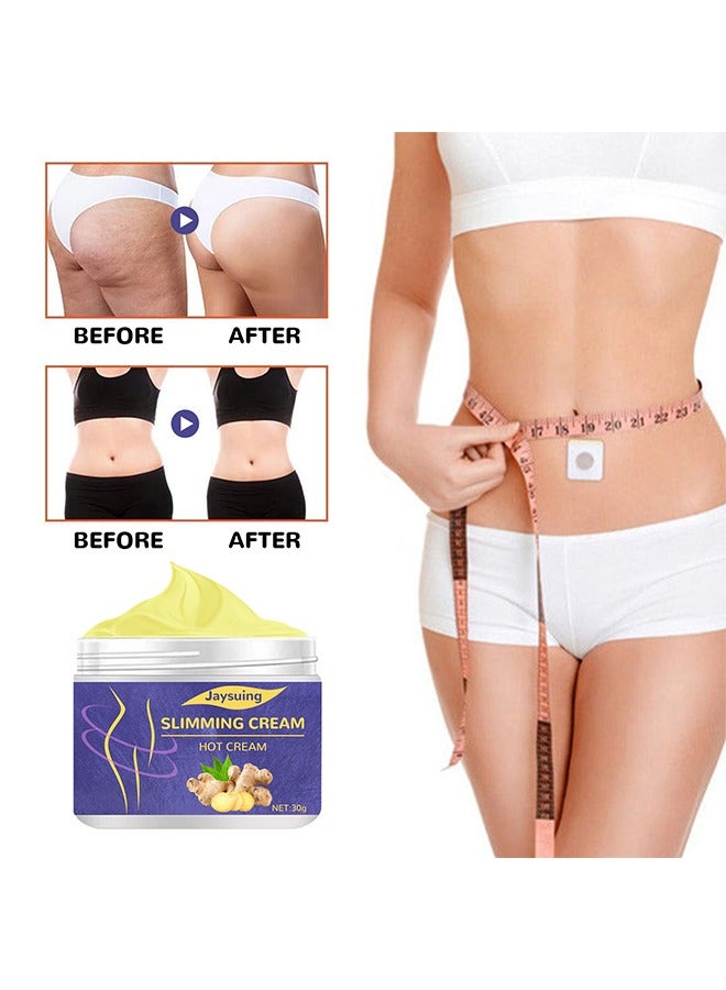 Jaysuing Ginger body contouring balm, Slimming Weight Loss Cream, Reduces Stubborn Fat Deposits, Reshapes Body, and Tightens Curves, 30g - Image 2