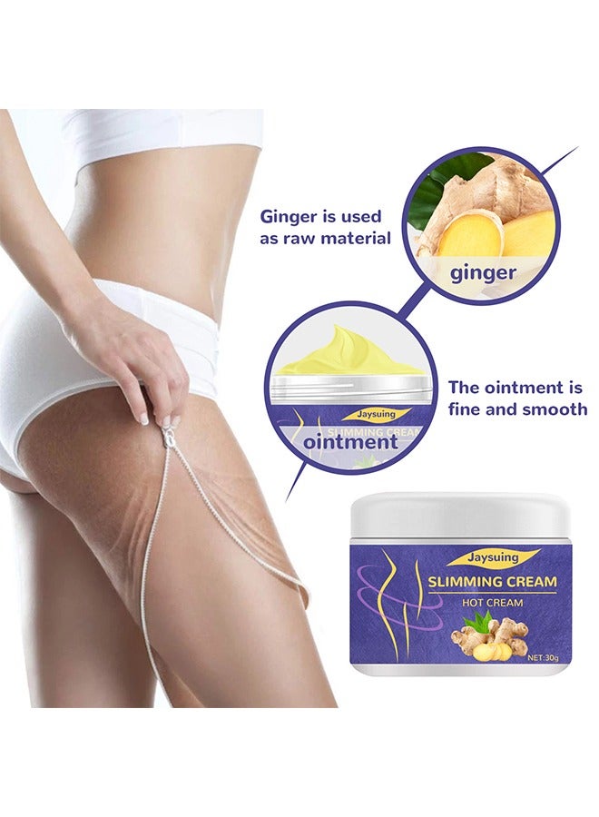 Jaysuing Ginger body contouring balm, Slimming Weight Loss Cream, Reduces Stubborn Fat Deposits, Reshapes Body, and Tightens Curves, 30g - Image 3